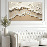 Beige Abstract Ocean Waves Wall Art - Tailored Canvases - Flyclothing LLC