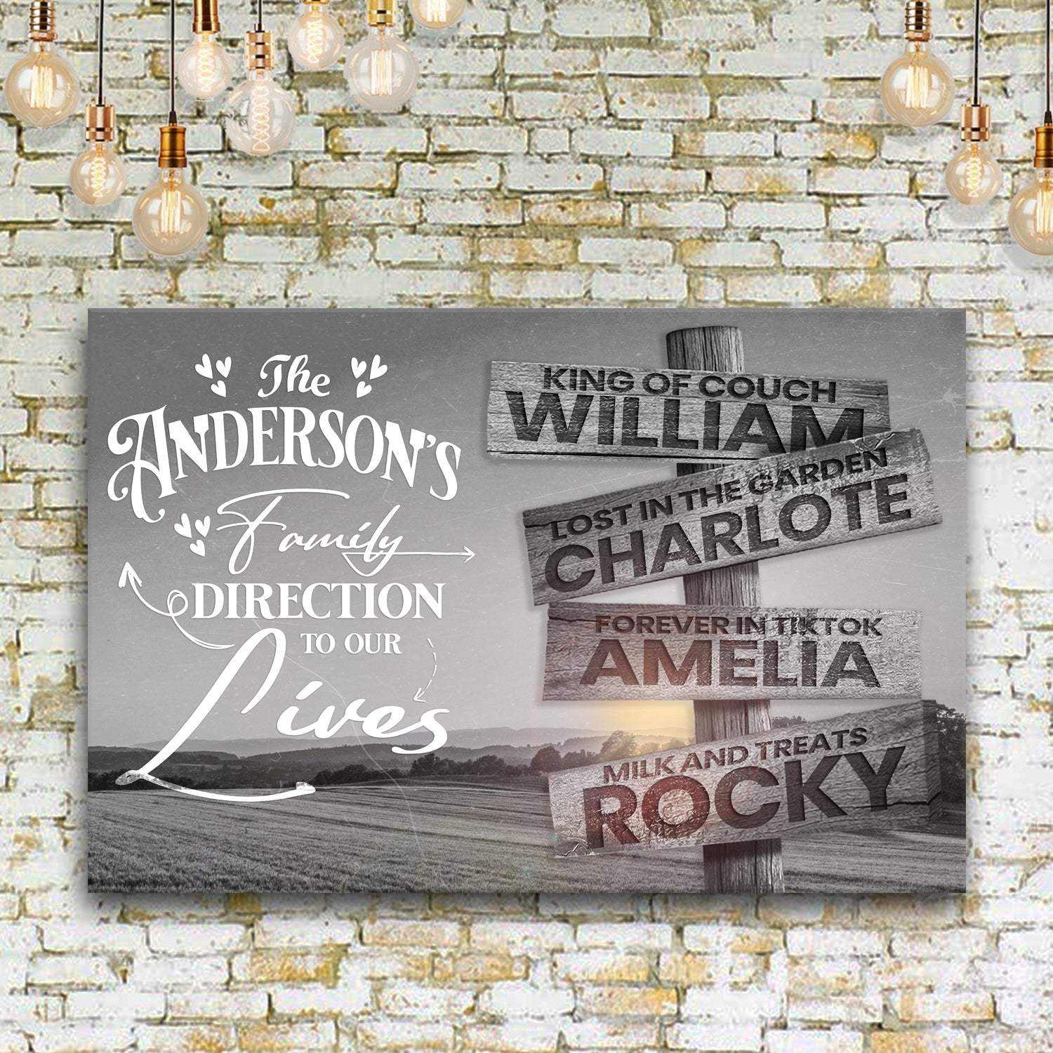 Direction Of Our Lives Family Farm Names Sign III - Tailored Canvases - Flyclothing LLC