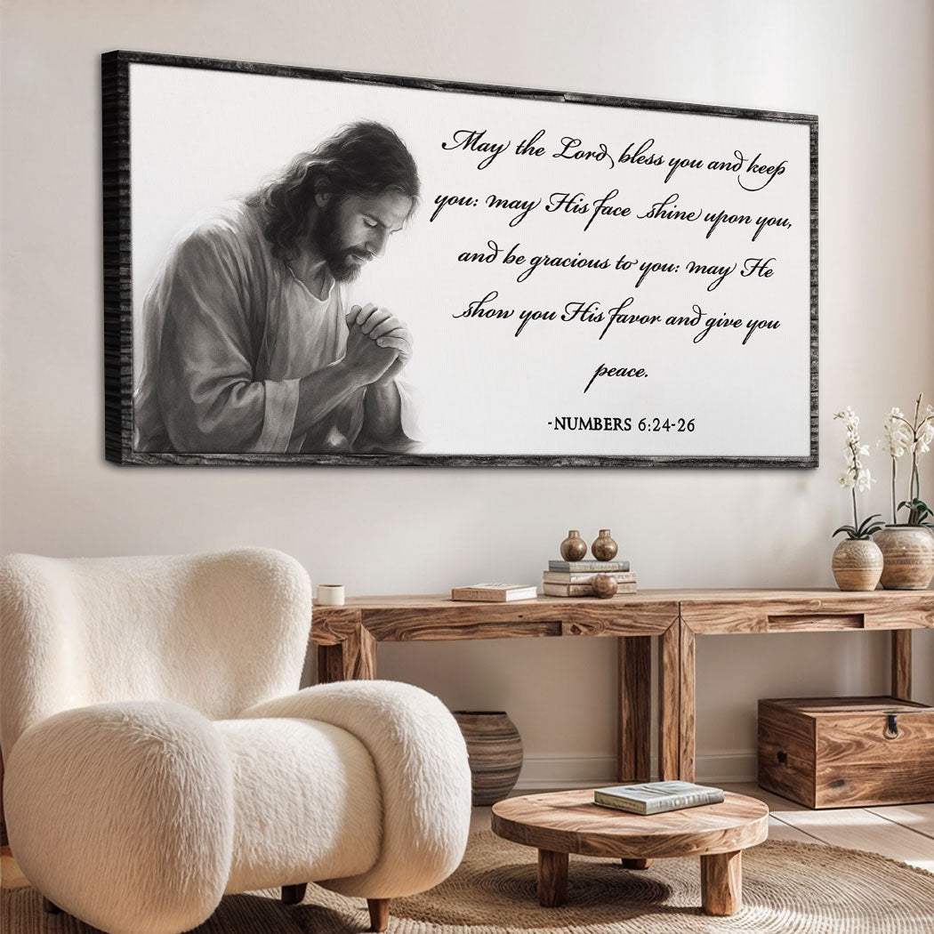 Numbers 6:24-26 - May The Lord Bless You Faith Sign IV - Tailored Canvases - Flyclothing LLC