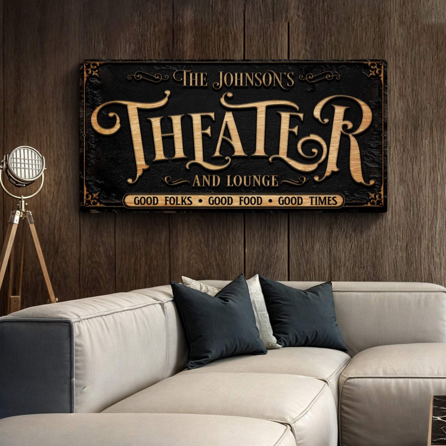Personalized Theater Sign III - Tailored Canvases - Flyclothing LLC
