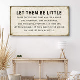 Let Them Be Little Playroom Sign - Tailored Canvases - Flyclothing LLC
