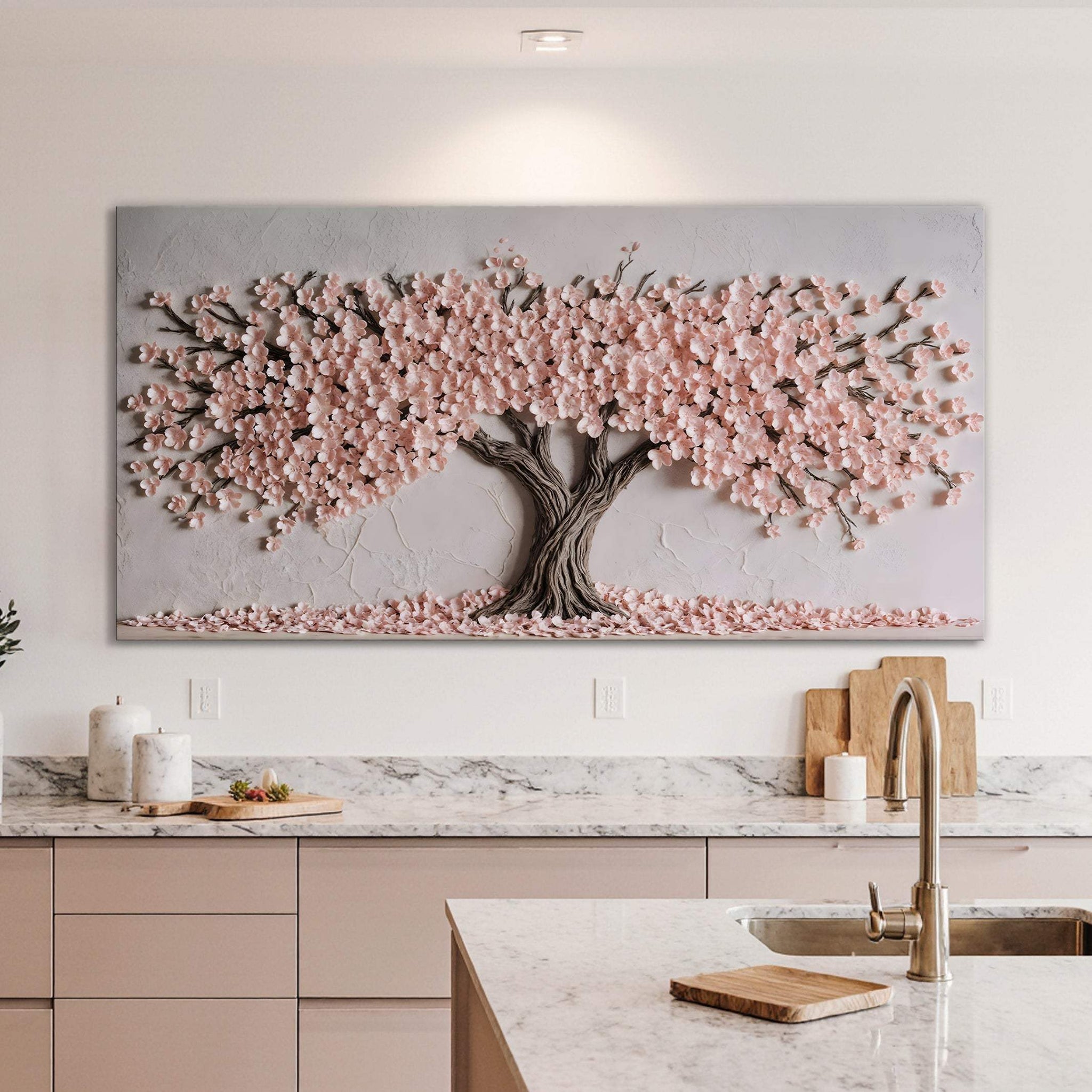 Blush Blossom Wall Art - Tailored Canvases - Flyclothing LLC