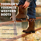 TuffRider Youth Yosemite Barbed Wire Embroidered Round Toe Western Boots - Breeches.com - Flyclothing LLC