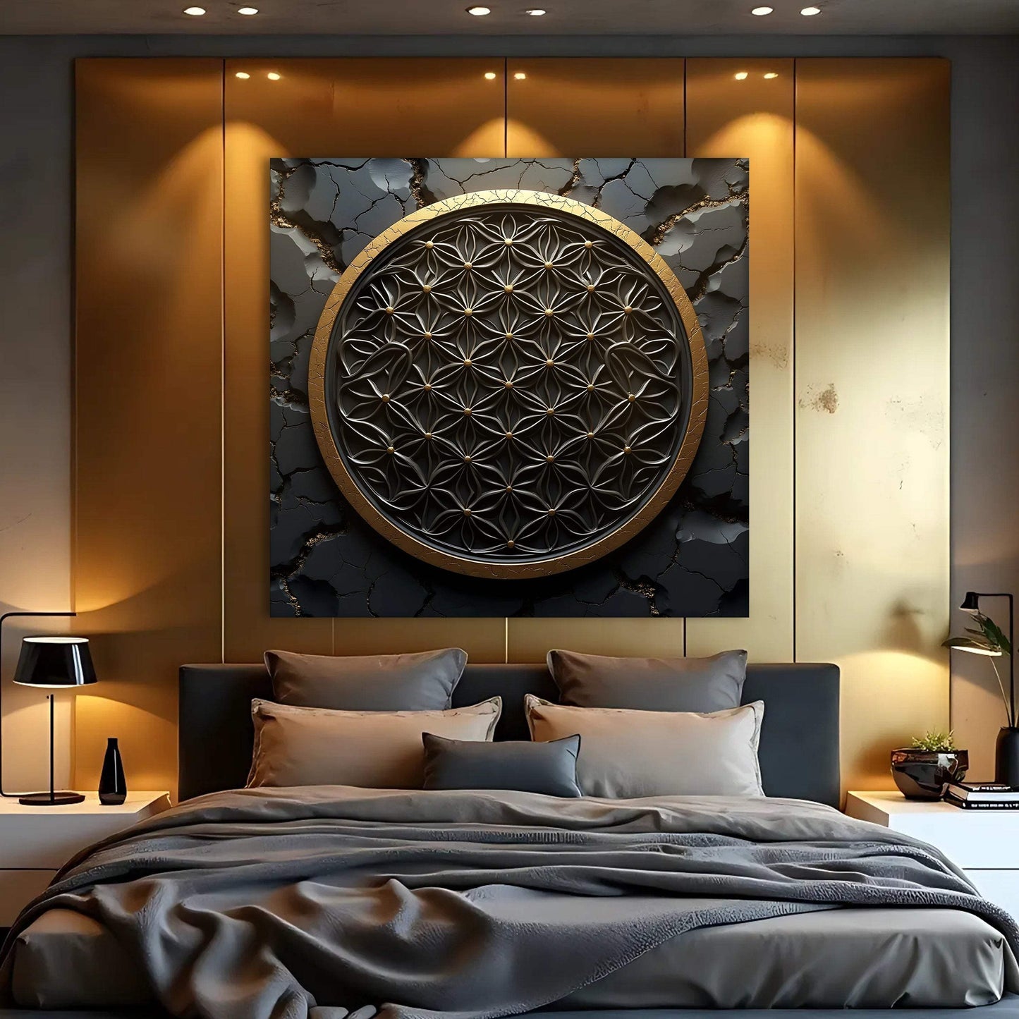 Flower Of Life Wall Art III - Tailored Canvases - Flyclothing LLC