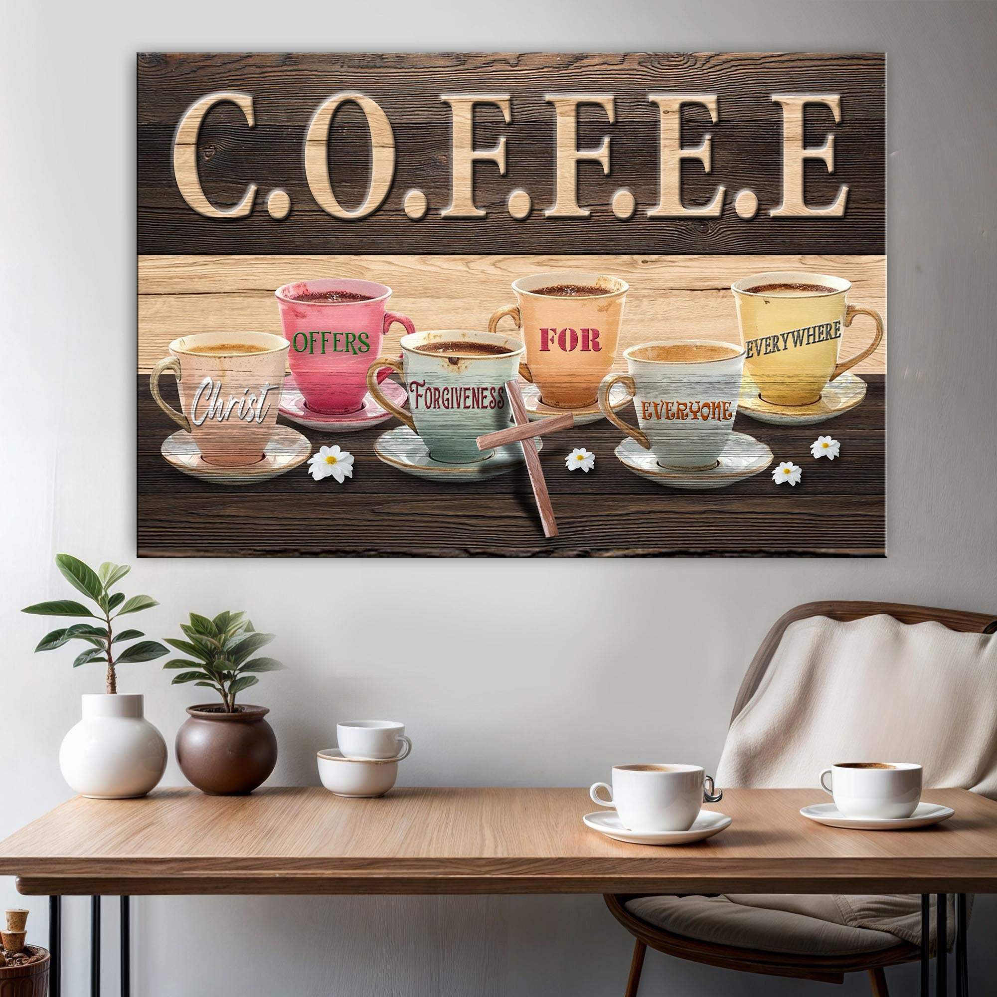 Our COFFEE Faith Sign II - Tailored Canvases - Flyclothing LLC