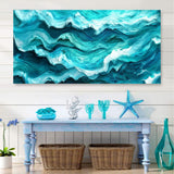 Blue Ocean Coastal Wall Art III - Tailored Canvases - Flyclothing LLC
