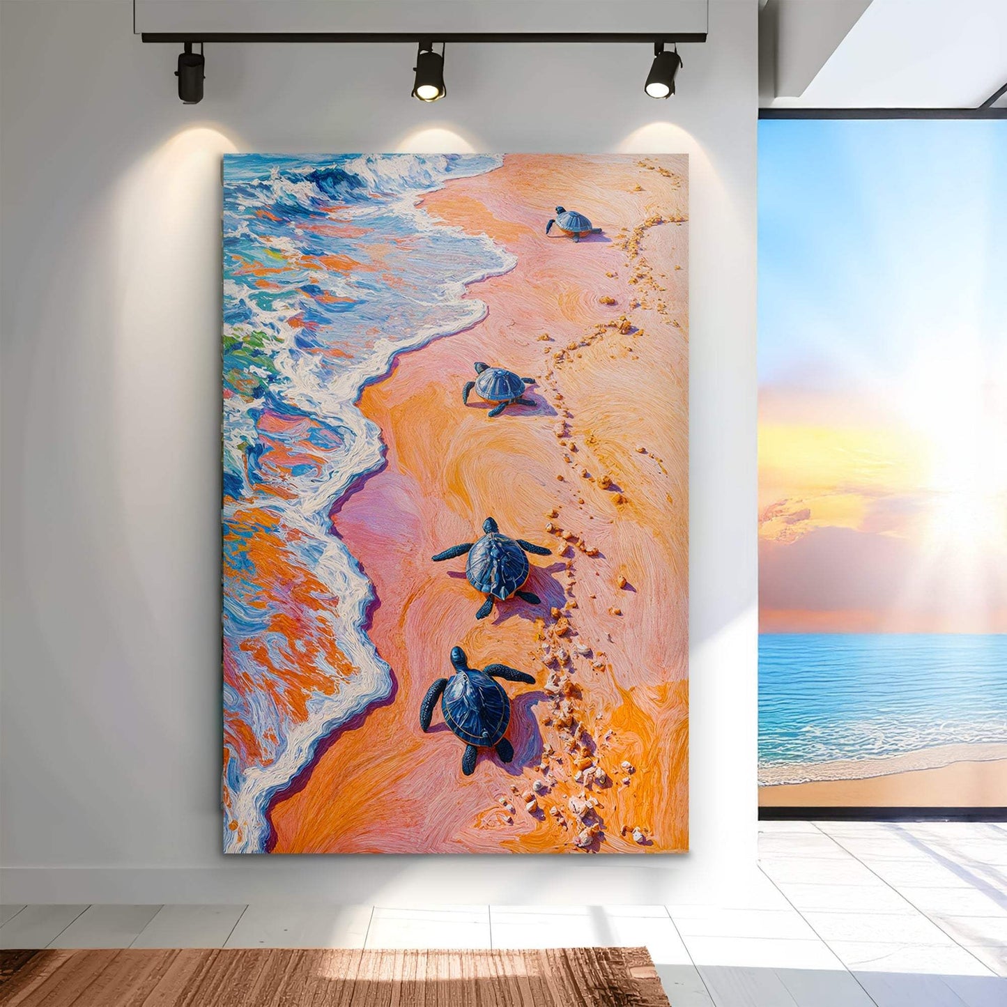 Turtles' Journey To The Sea Wall Art - Tailored Canvases - Flyclothing LLC