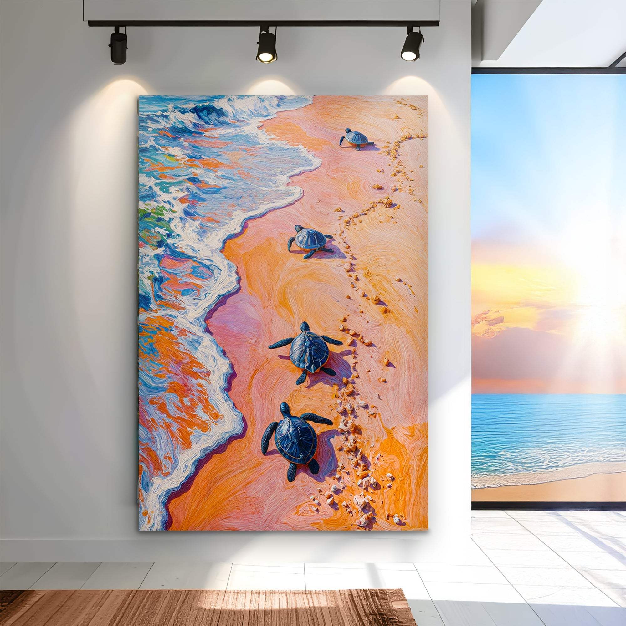 Turtles' Journey To The Sea Wall Art - Tailored Canvases - Flyclothing LLC