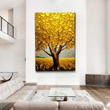 Golden Tree Breeze Wall Art - Tailored Canvases - Flyclothing LLC