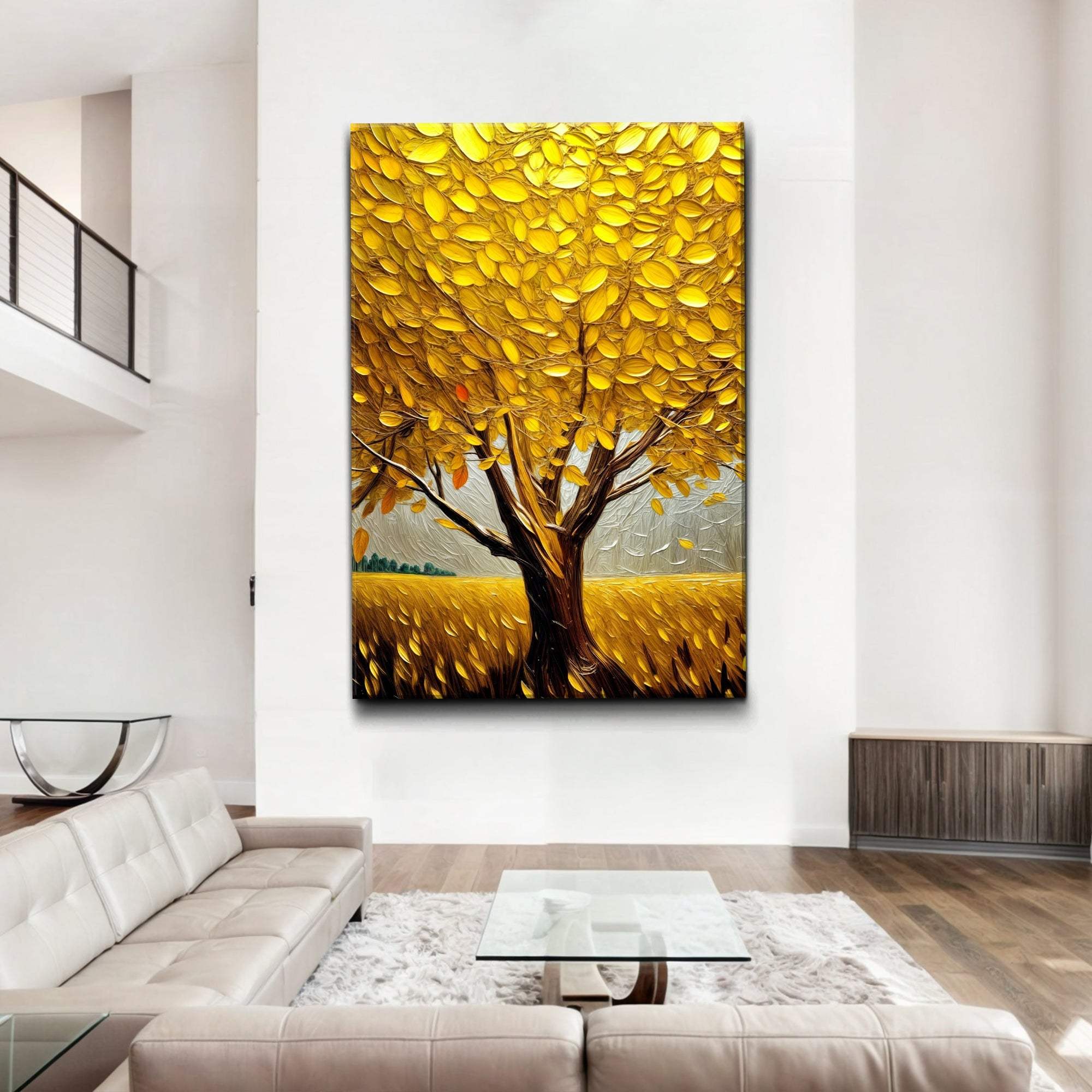 Golden Tree Breeze Wall Art - Tailored Canvases - Flyclothing LLC