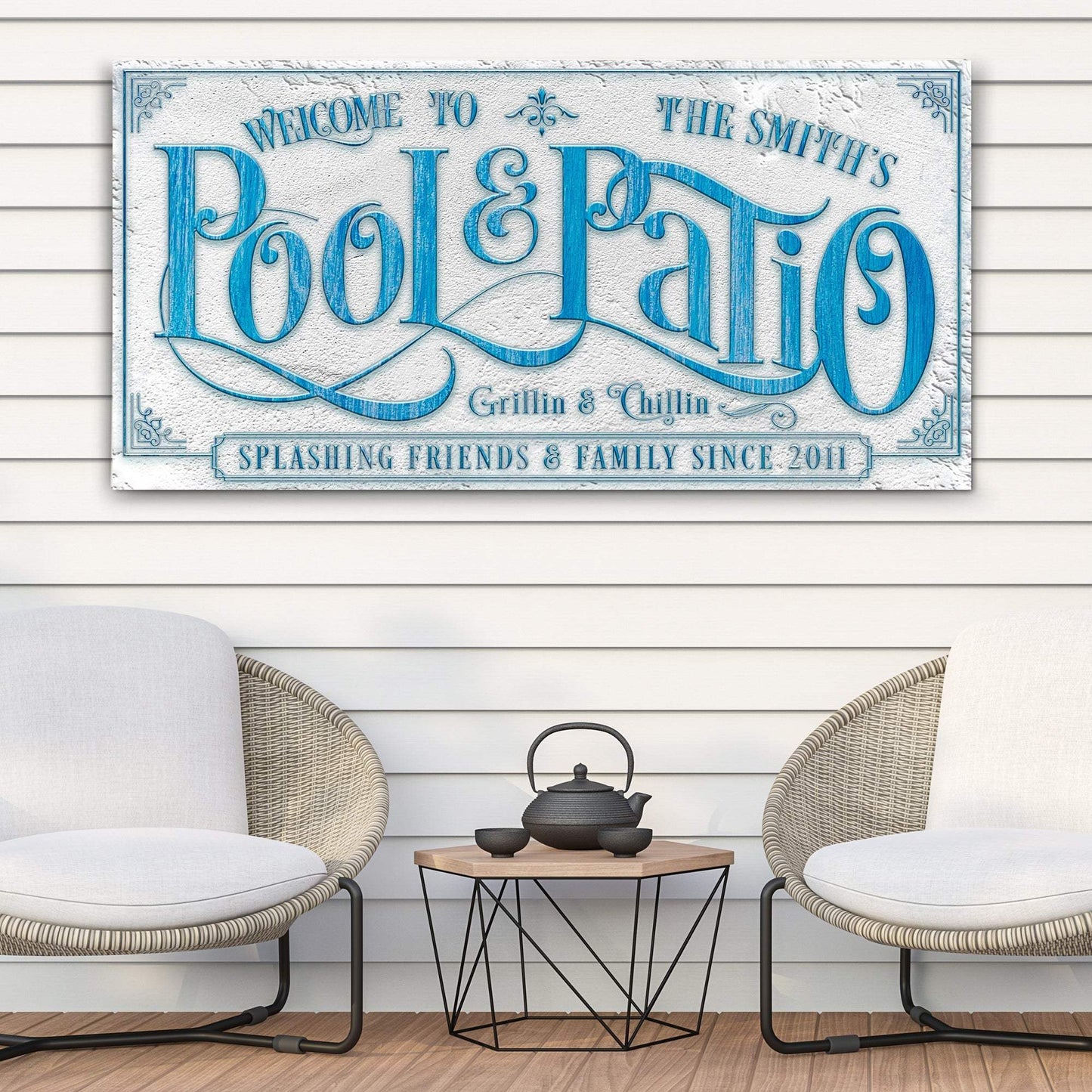 Personalized Swimming Pool Sign - Tailored Canvases - Flyclothing LLC