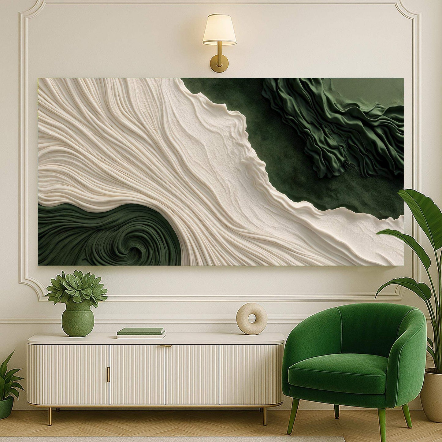 Green Rivers Abstract Wall Art XI - Tailored Canvases - Flyclothing LLC