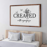 Created With A Purpose Faith Sign II - Tailored Canvases - Flyclothing LLC