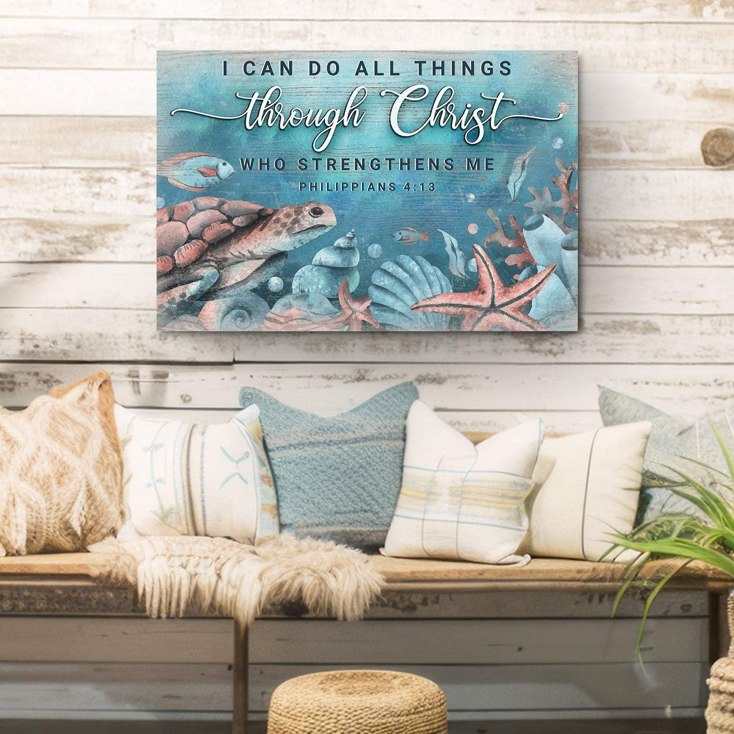 I Can Do All Things Through Christ Faith Sign V - Tailored Canvases - Flyclothing LLC