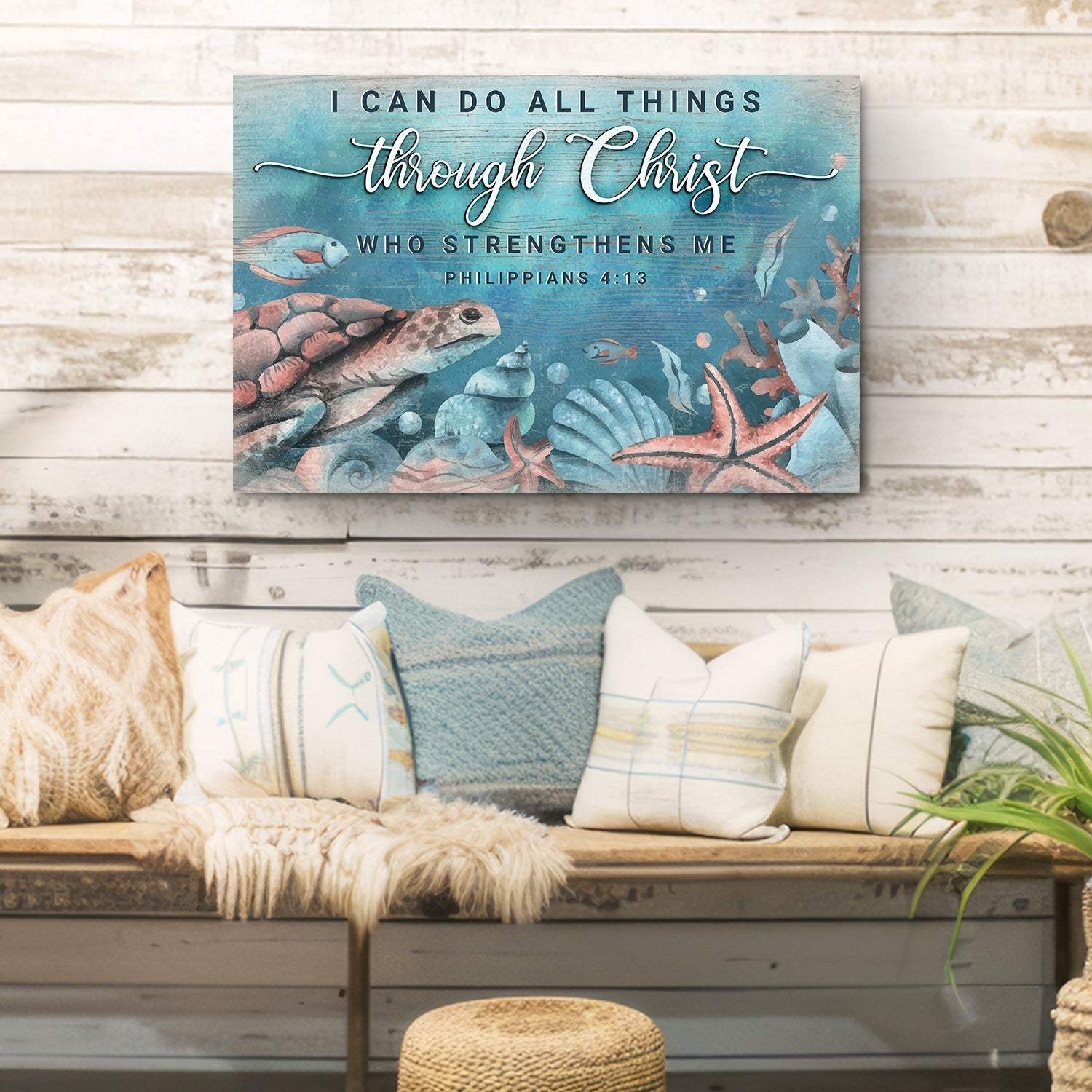 I Can Do All Things Through Christ Faith Sign V - Tailored Canvases - Flyclothing LLC