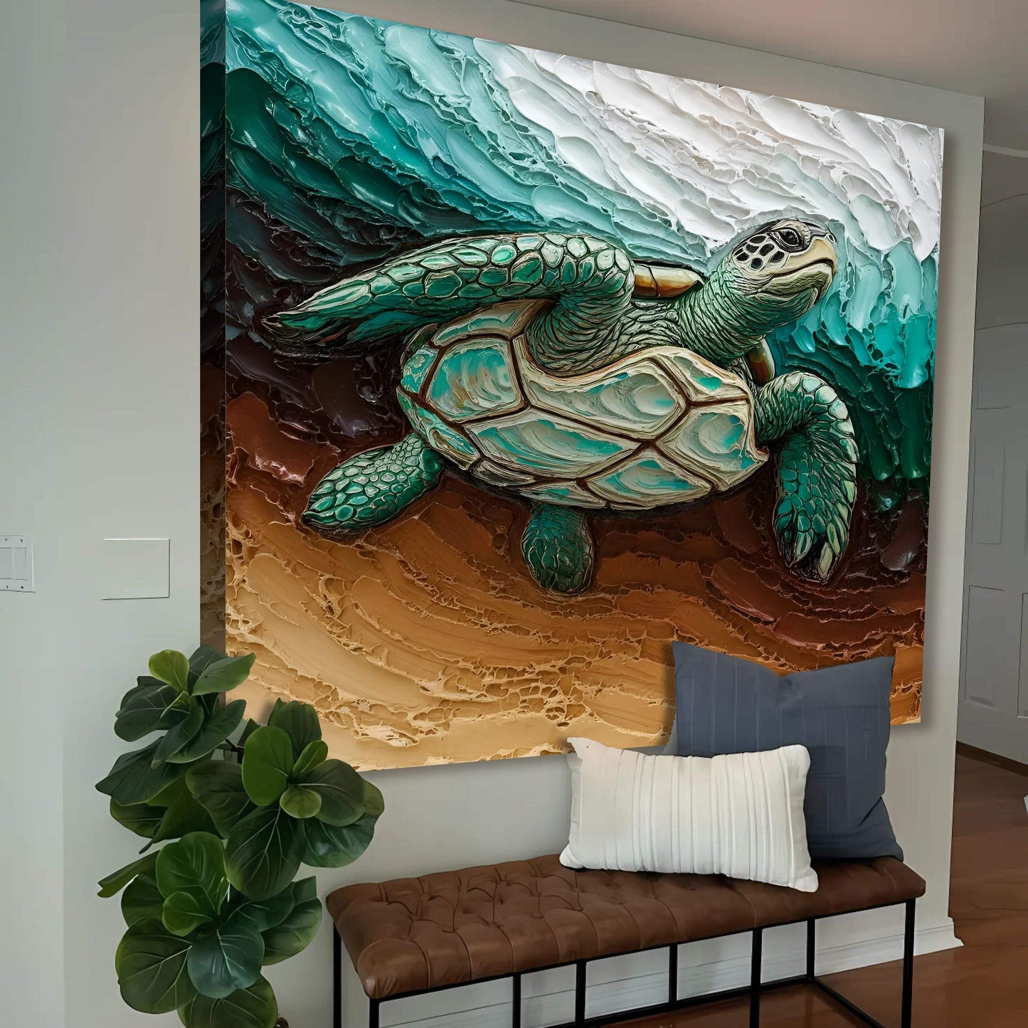 3D Turtle Wall Art - Tailored Canvases - Flyclothing LLC