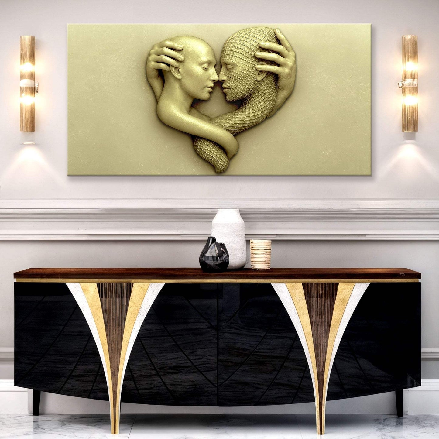 Eternal Love Figure Abstract Wall Art - Tailored Canvases - Flyclothing LLC