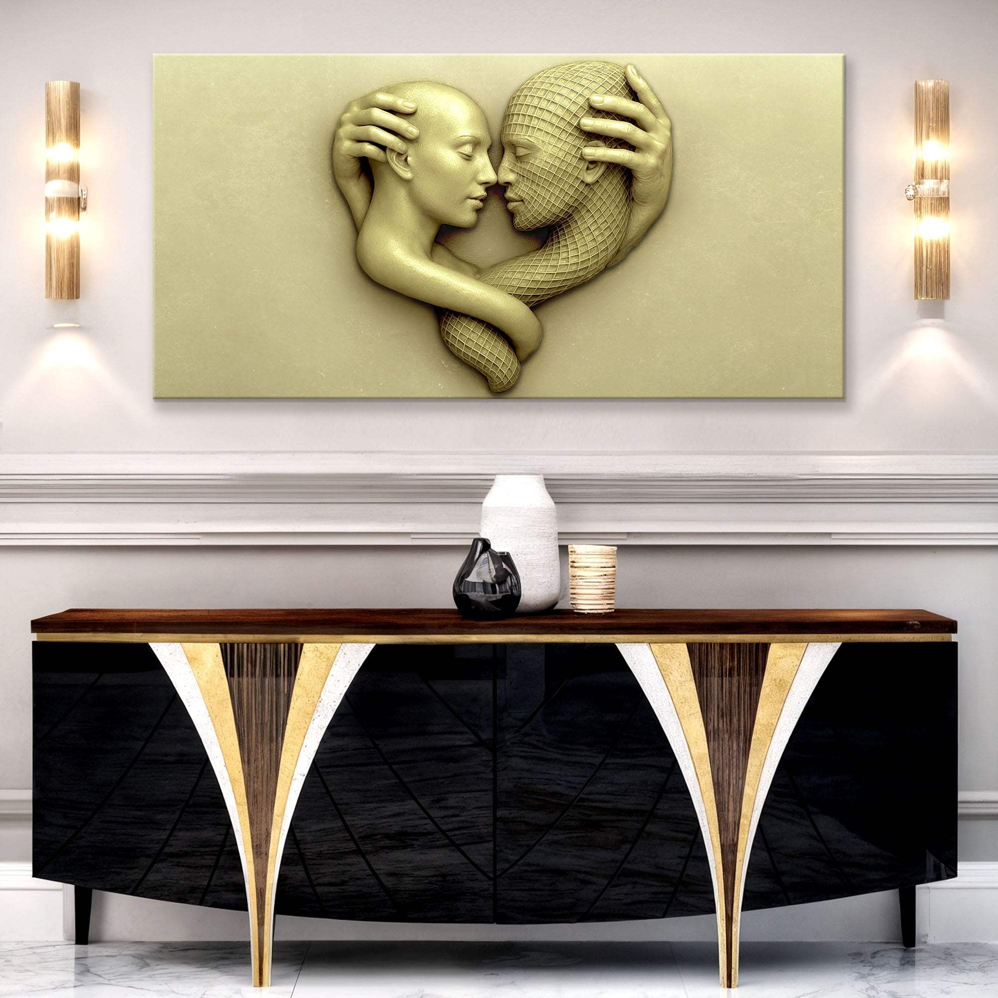 Eternal Love Figure Abstract Wall Art - Tailored Canvases - Flyclothing LLC