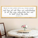 Proverbs 3:5-6 Trust In The Lord With All Your Heart Faith Sign - Tailored Canvases - Flyclothing LLC
