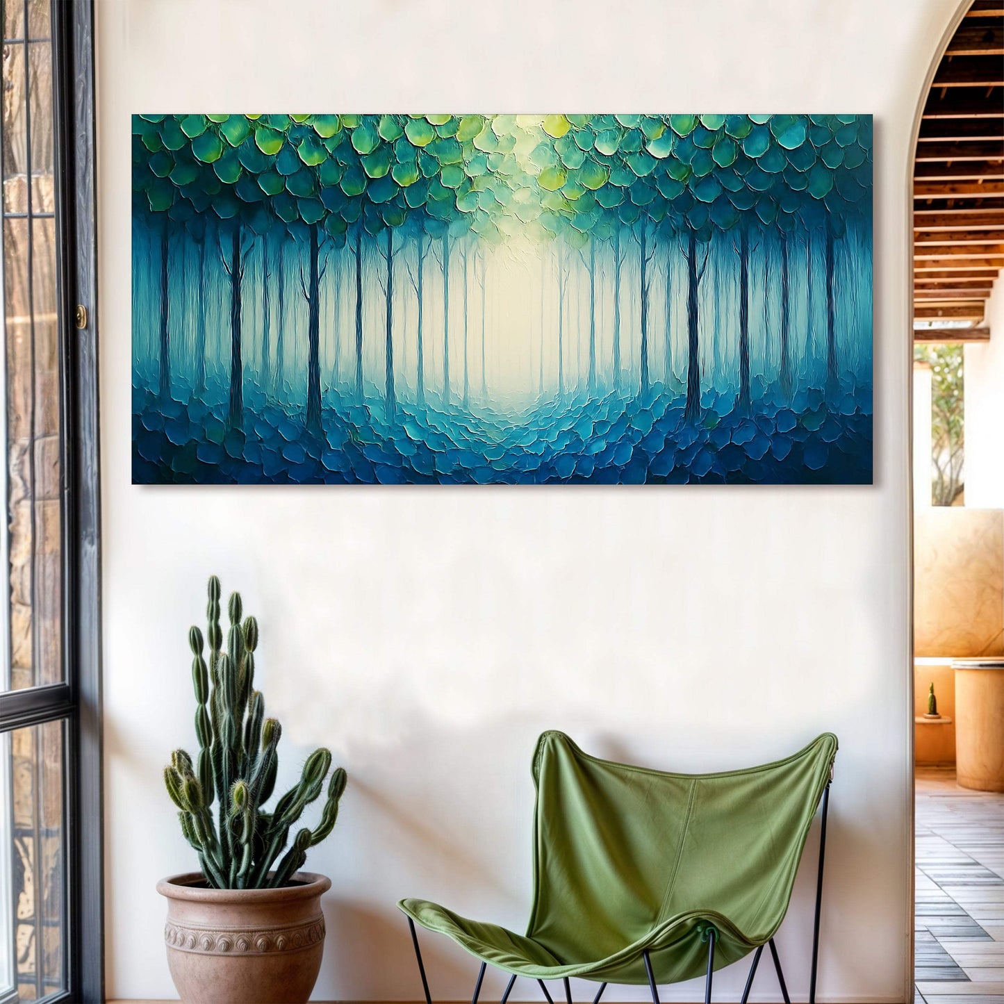 Forest Whispers Impasto Wall Art - Tailored Canvases - Flyclothing LLC