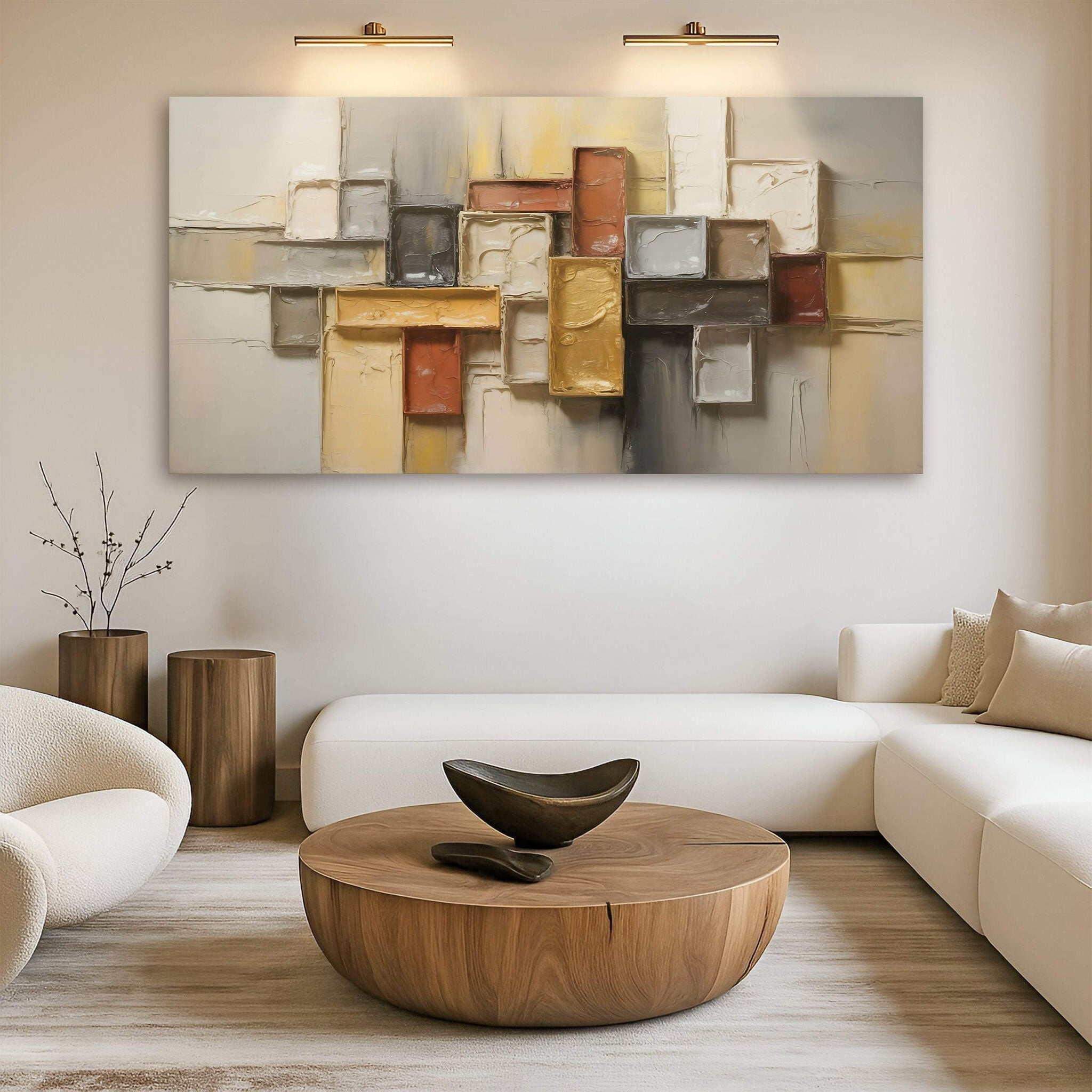 Shape Pattern Minimalist Abstract Wall Art - Tailored Canvases - Flyclothing LLC