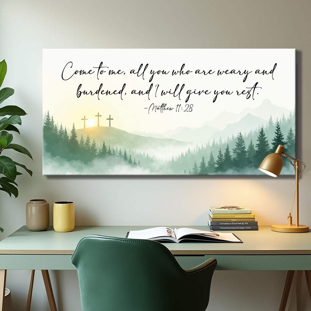 Come To Me - Matthew 11:28 Faith Sign - Tailored Canvases - Flyclothing LLC