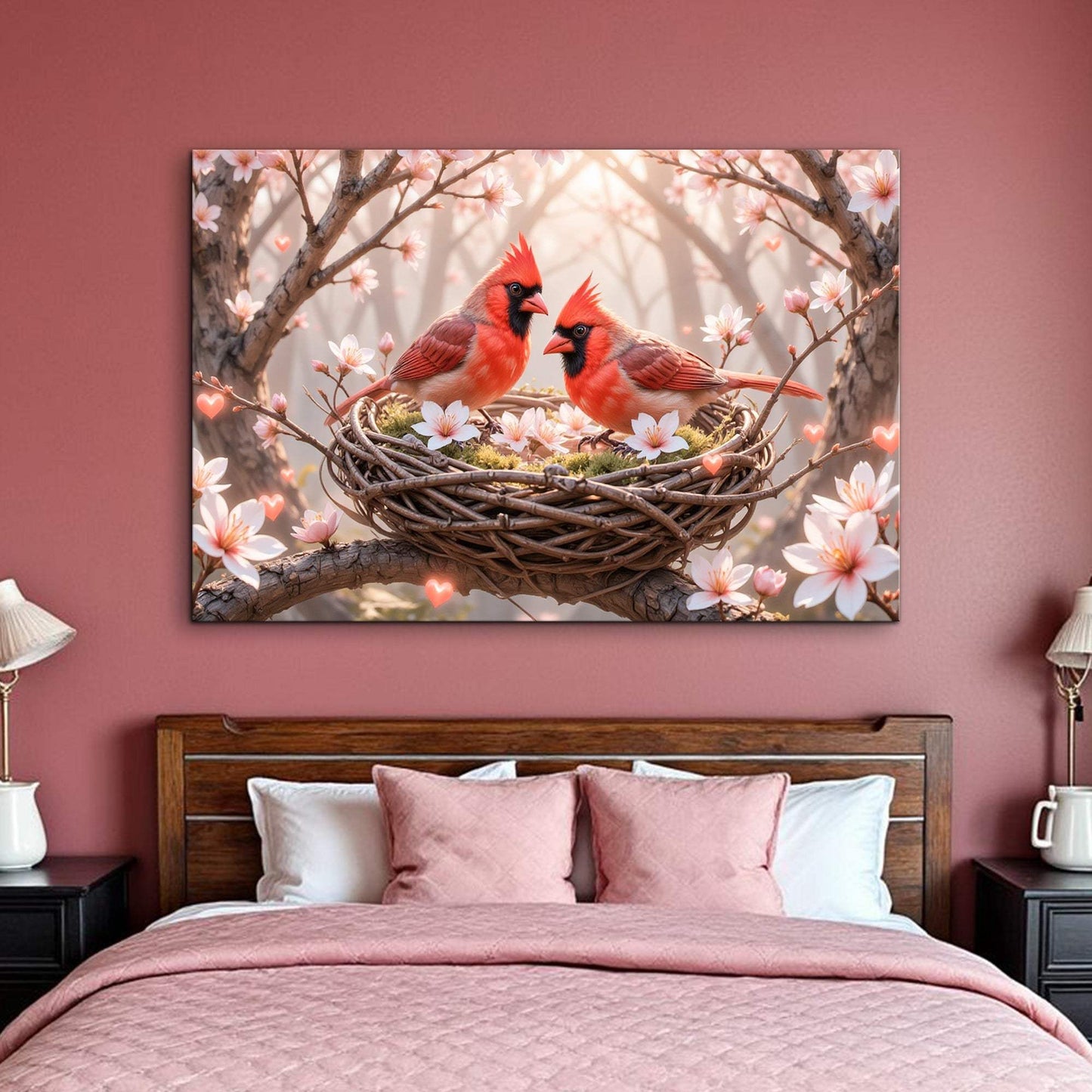 3D Cardinals Wall Art - Tailored Canvases - Flyclothing LLC