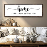 Family Home Coordinates Sign - Tailored Canvases - Flyclothing LLC