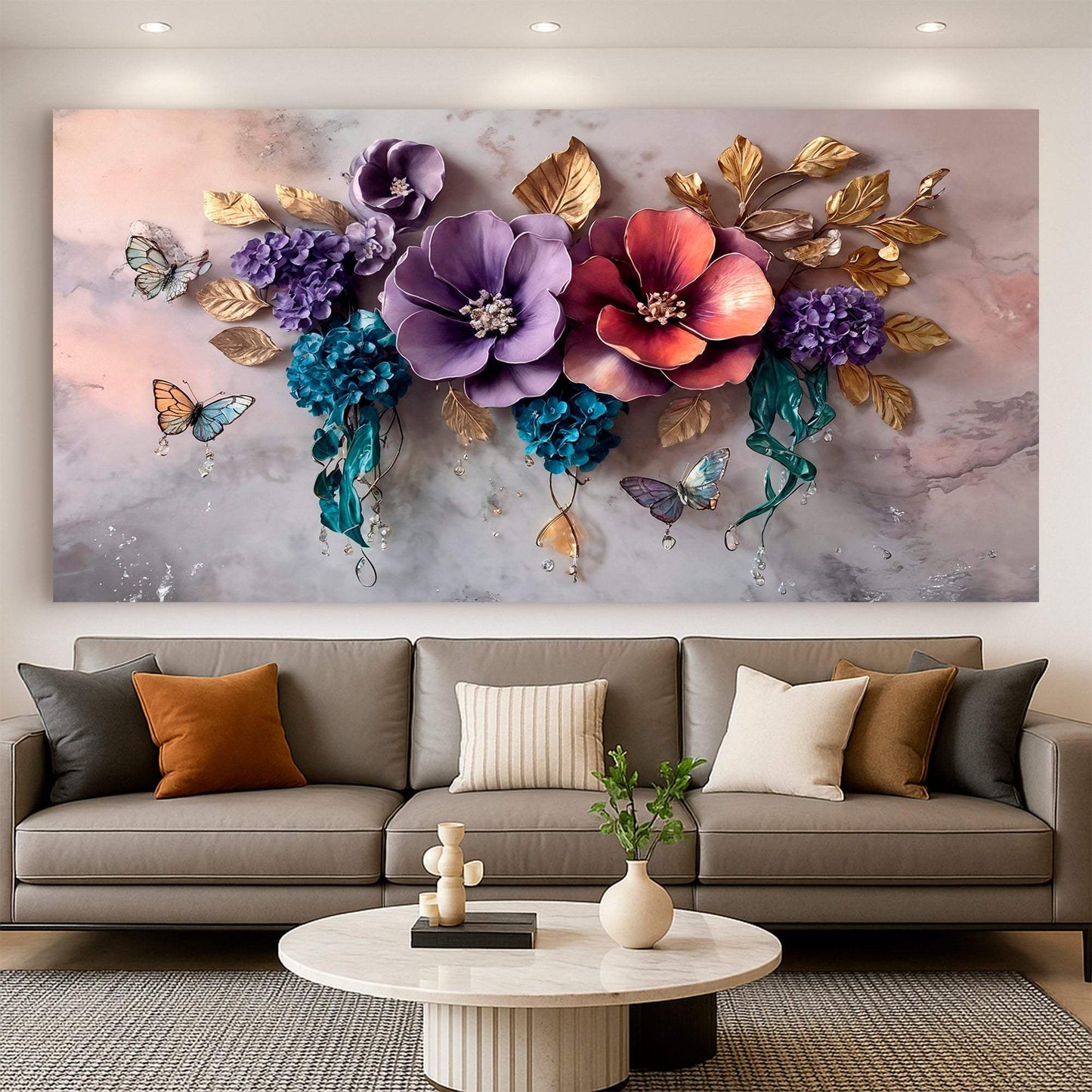 Floral Symphony Wall Art - Tailored Canvases - Flyclothing LLC