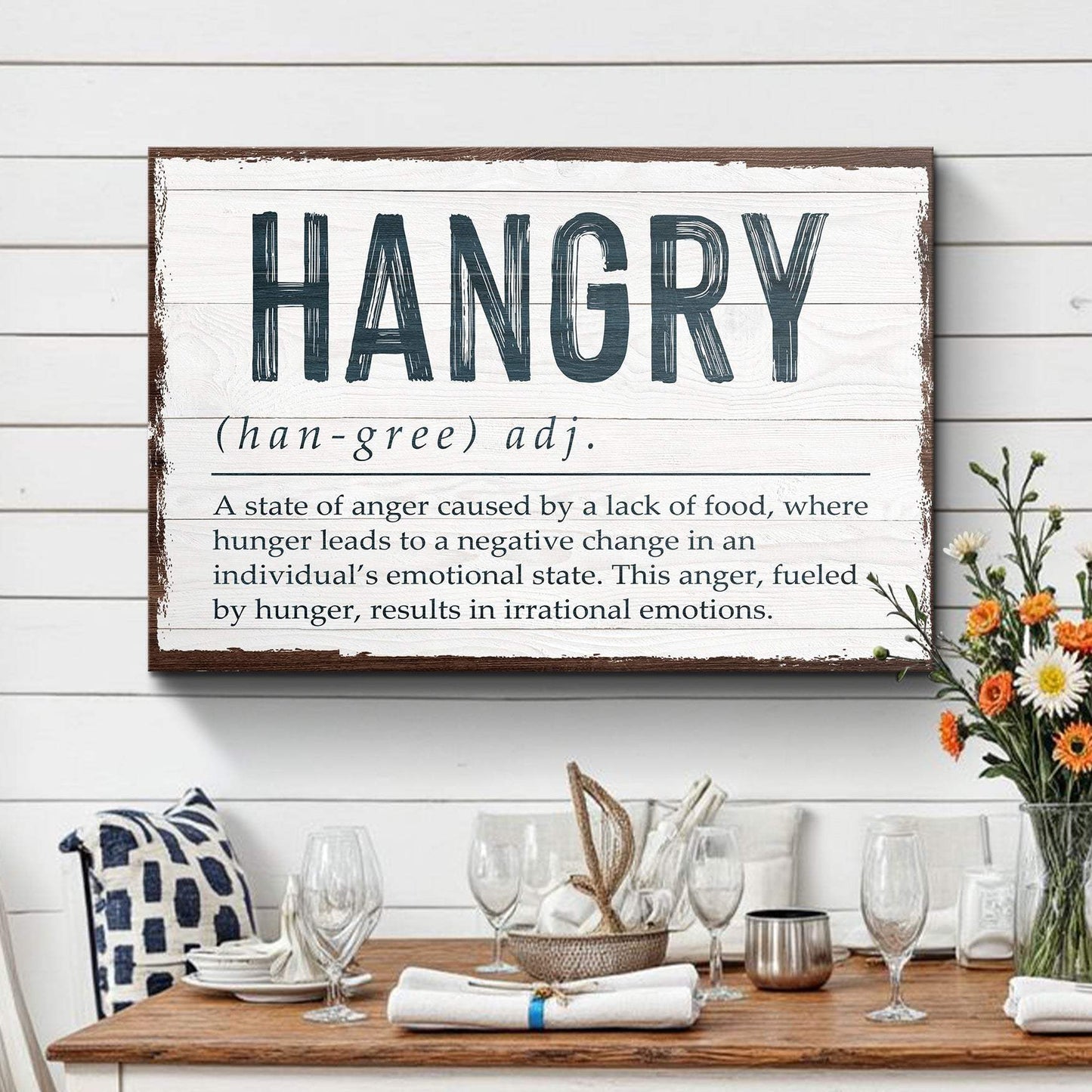 Hangry Kitchen Sign II - Tailored Canvases - Flyclothing LLC