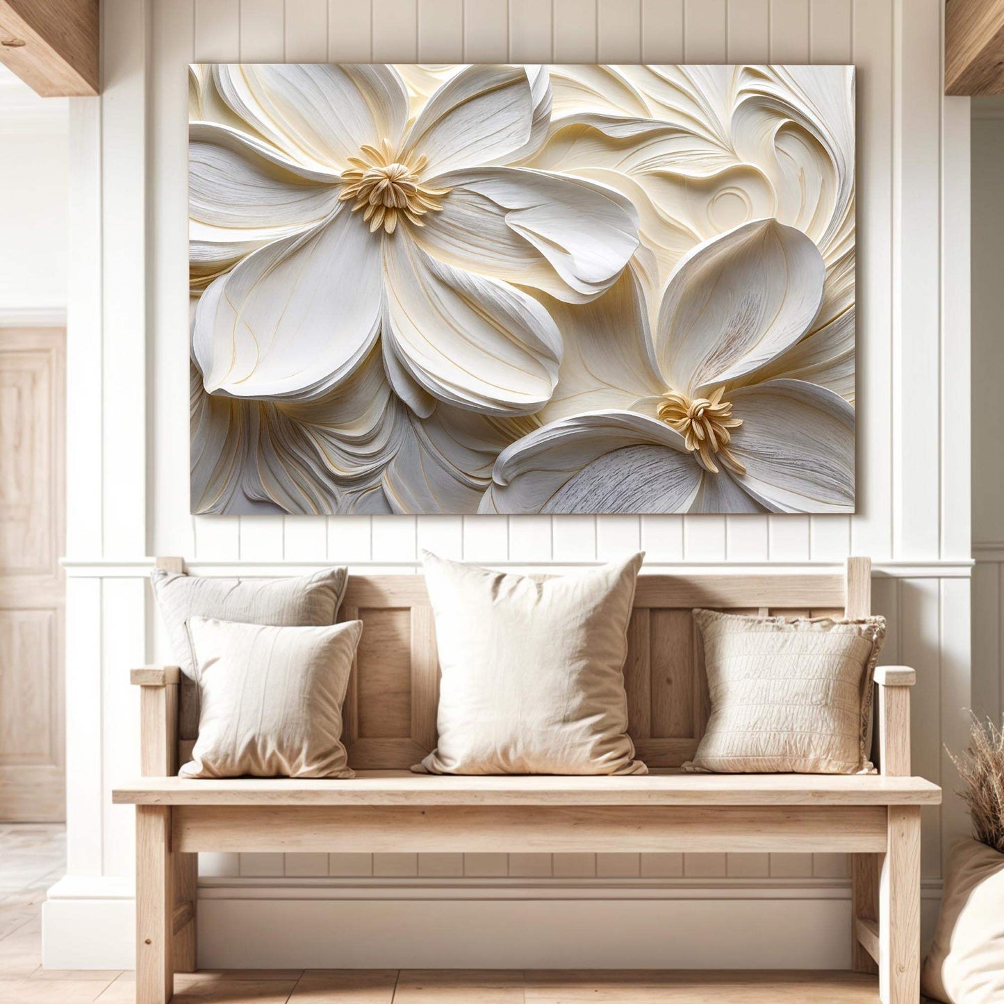 3D Minimalist Flower Wall Art II - Tailored Canvases - Flyclothing LLC