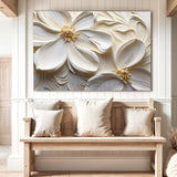 3D Minimalist Flower Wall Art II - Tailored Canvases - Flyclothing LLC