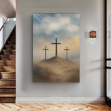 Three Crosses on Calvary Faith Wall Art II - Tailored Canvases - Flyclothing LLC