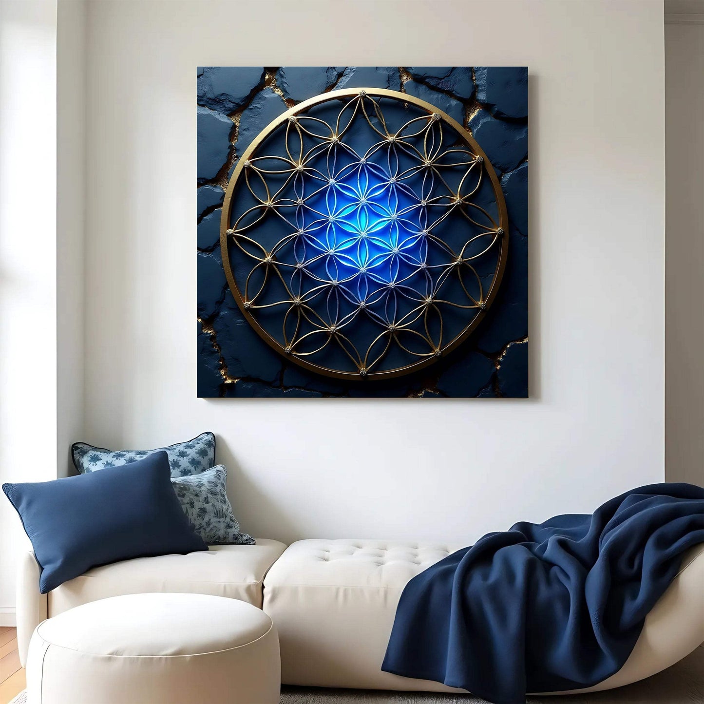 Flower Of Life Wall Art II - Tailored Canvases - Flyclothing LLC