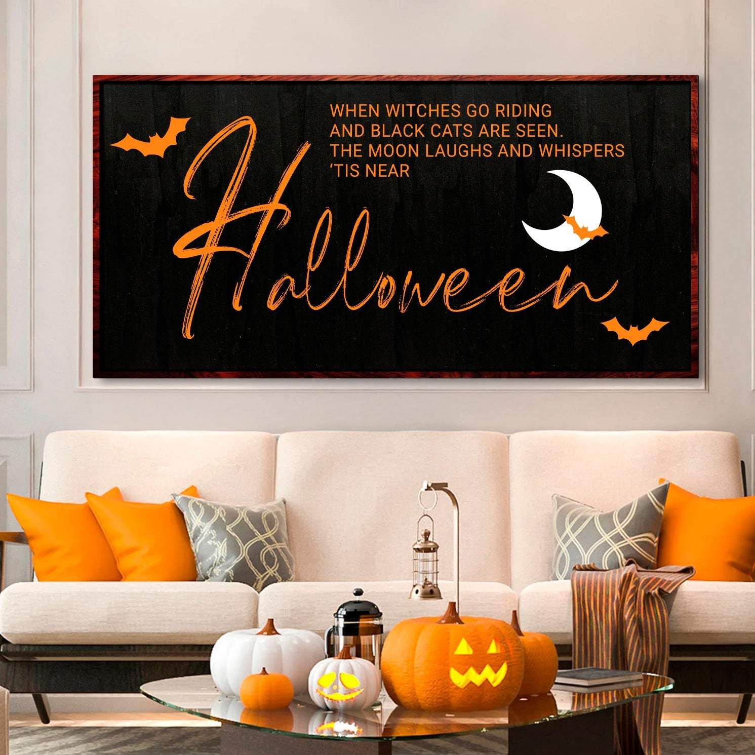 When Witches Halloween Wall Sign - Tailored Canvases - Flyclothing LLC
