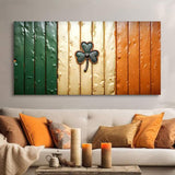 Irish Shamrock Glory Wooden Flag Wall Art II - Tailored Canvases - Flyclothing LLC
