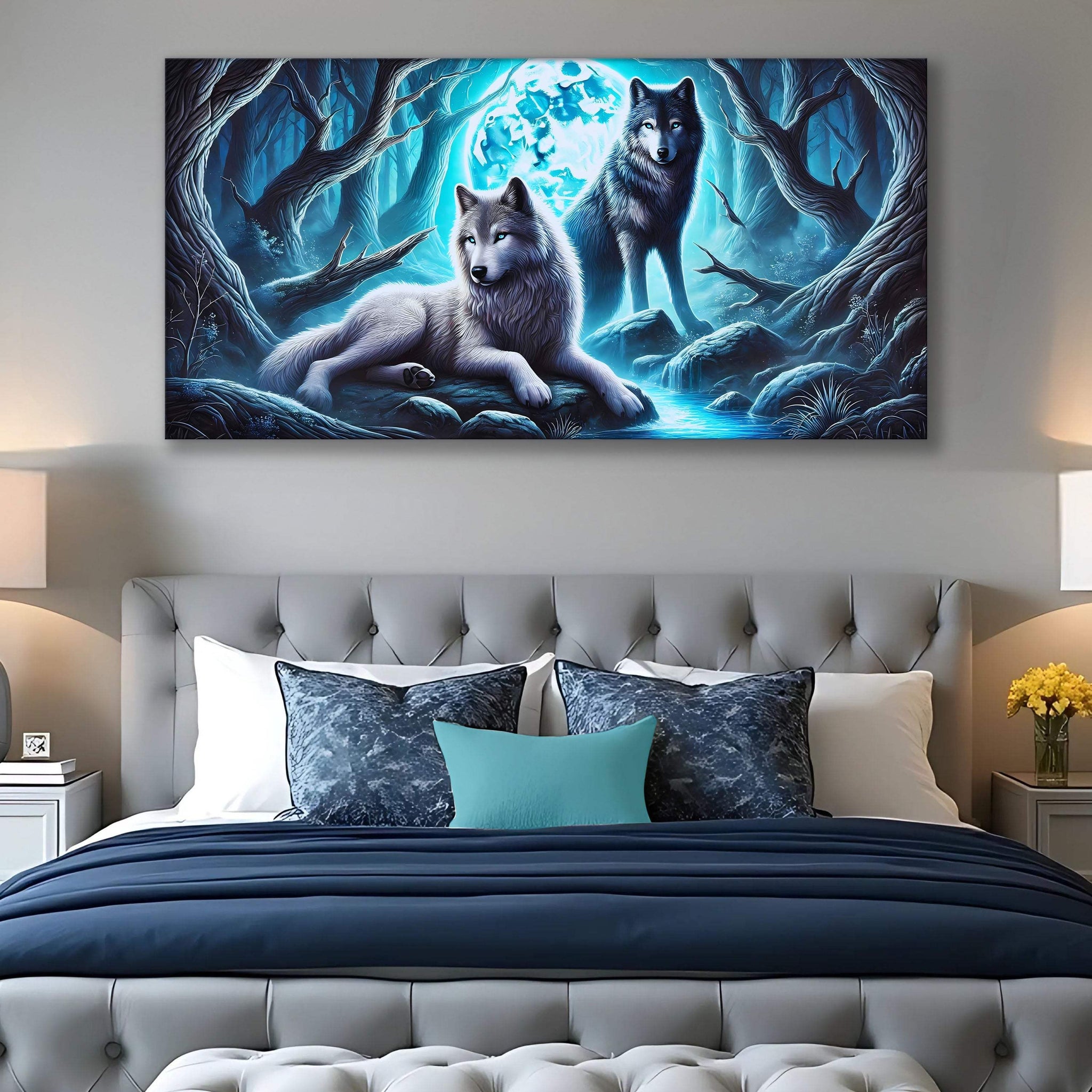 3D Wolves Wall Art - Tailored Canvases - Flyclothing LLC