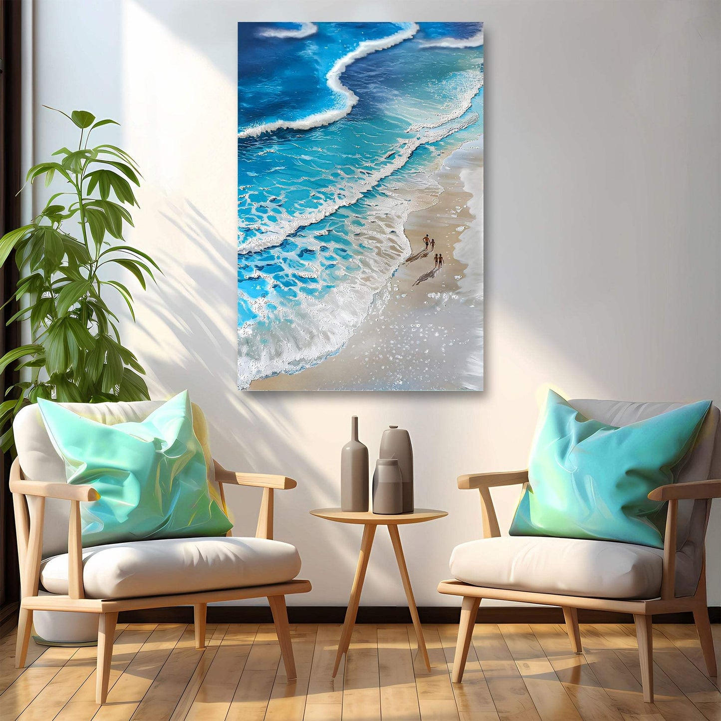 Beachfront Painting Coastal Wall Art III - Tailored Canvases - Flyclothing LLC