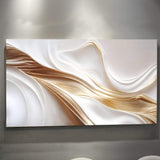 White and Gold Abstract Wall Art - Tailored Canvases - Flyclothing LLC