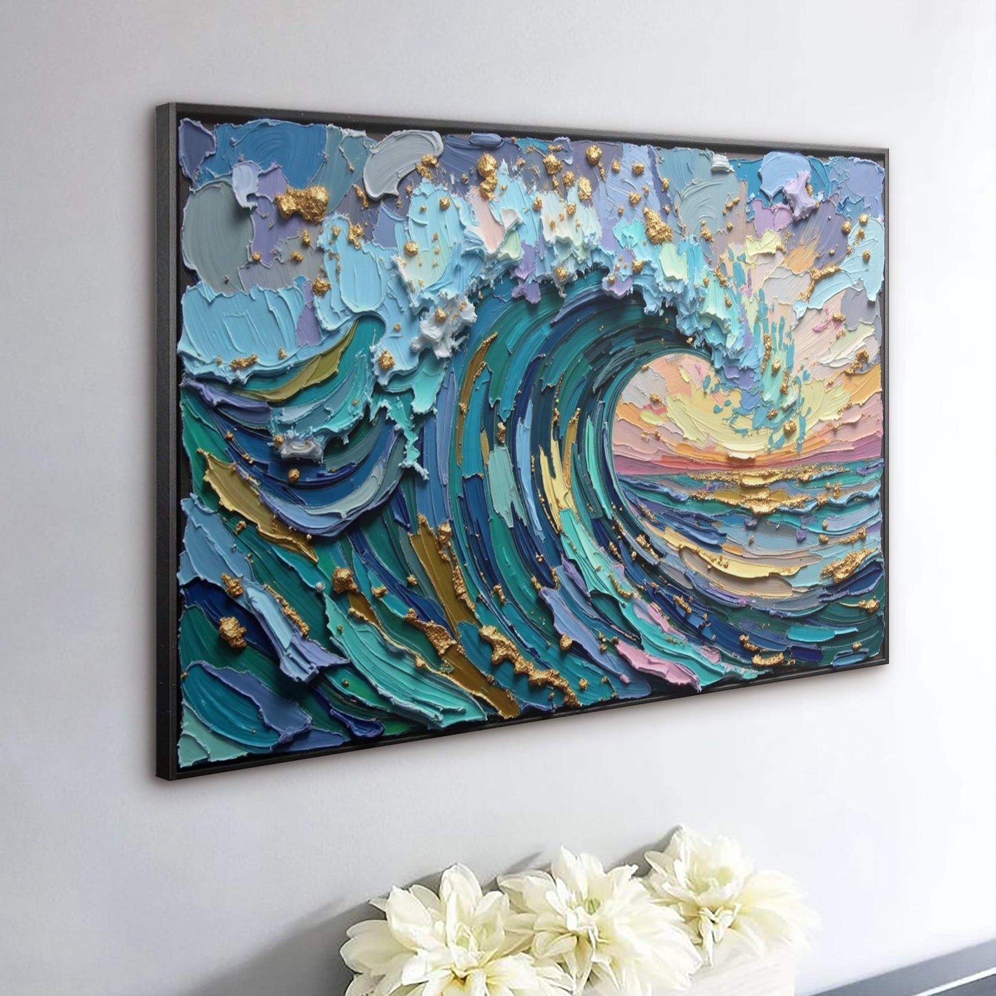 Golden Tide Wall Art - Tailored Canvases - Flyclothing LLC