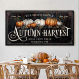 Family Autumn Harvest Thanksgiving Sign - Tailored Canvases - Flyclothing LLC