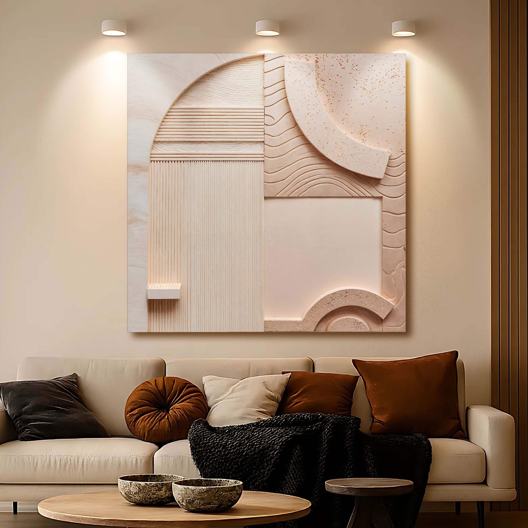 Minimalist Peach Clay Wall Art - Tailored Canvases - Flyclothing LLC