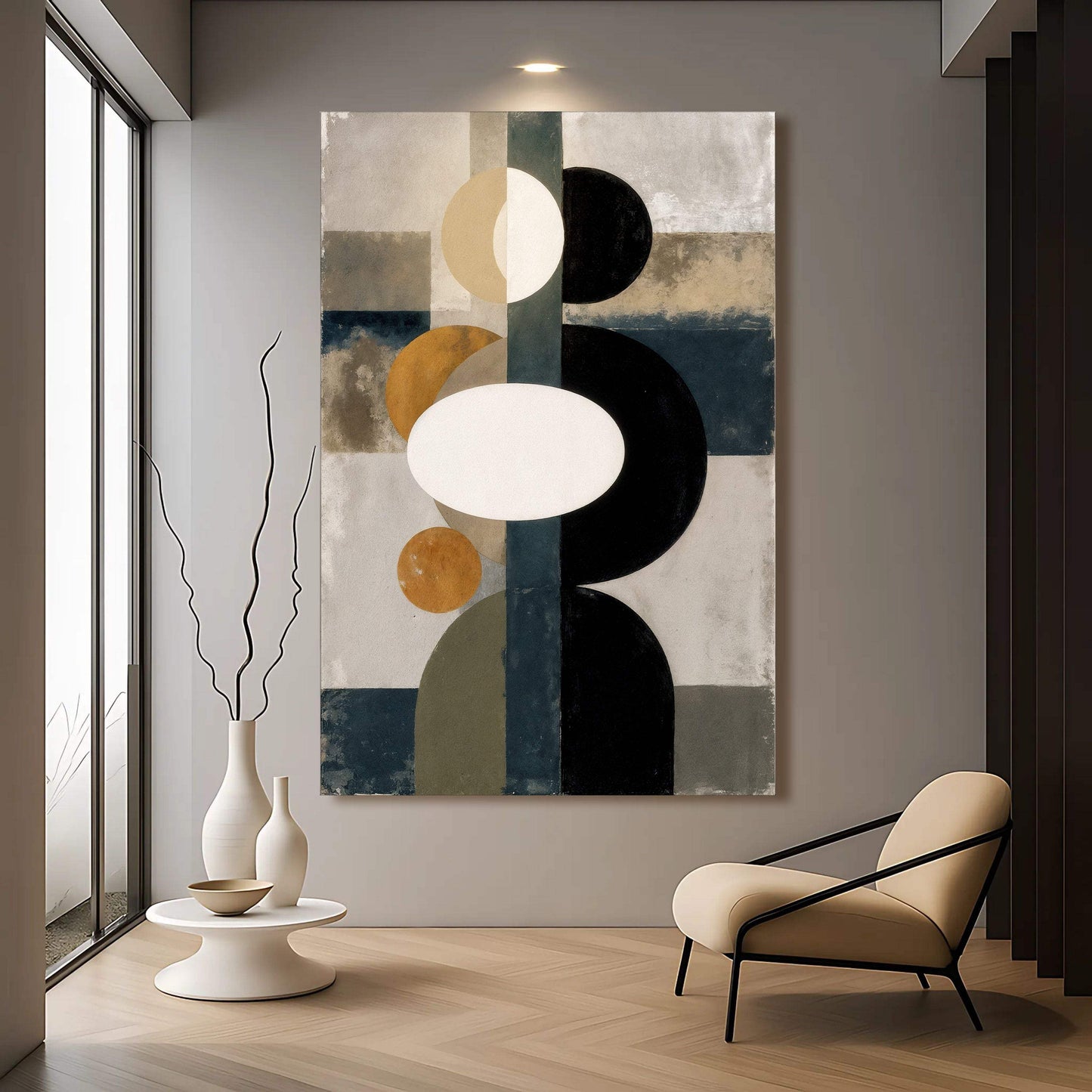 Abstract Contemporary Geometry Wall Art - Tailored Canvases - Flyclothing LLC