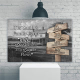 Direction Of Our Lives Family Farm Names Sign II - Tailored Canvases - Flyclothing LLC