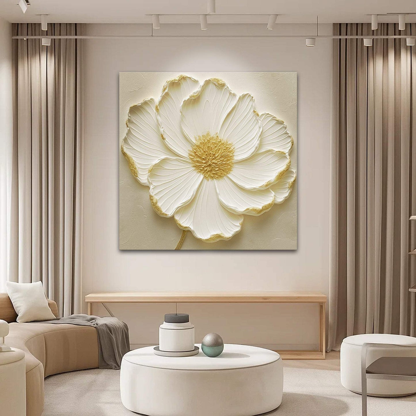 Modern Abstract Flower Wall Art - Tailored Canvases - Flyclothing LLC