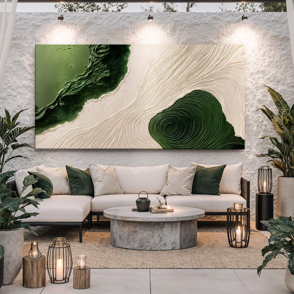 Green Rivers Abstract Wall Art XII - Tailored Canvases - Flyclothing LLC
