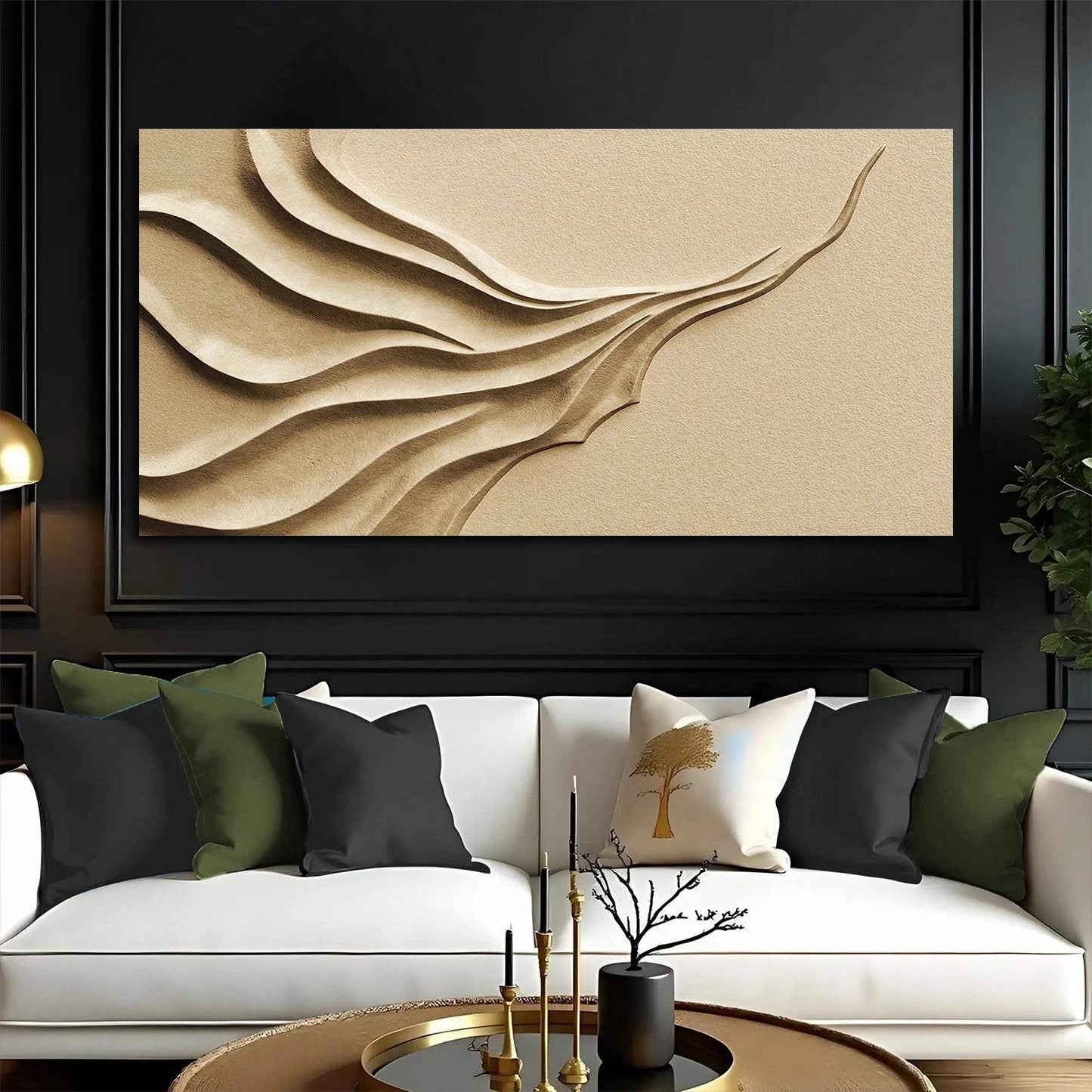 Beige Minimalist Wall Art II - Tailored Canvases - Flyclothing LLC
