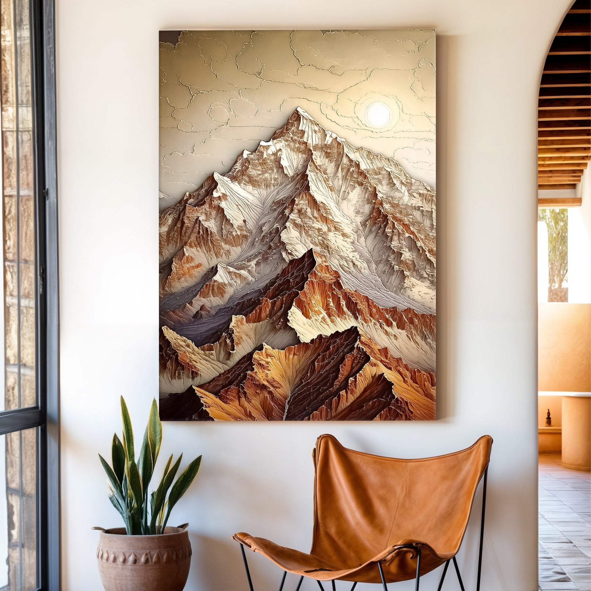 3D Minimalist Mountain Wall Art - Tailored Canvases - Flyclothing LLC