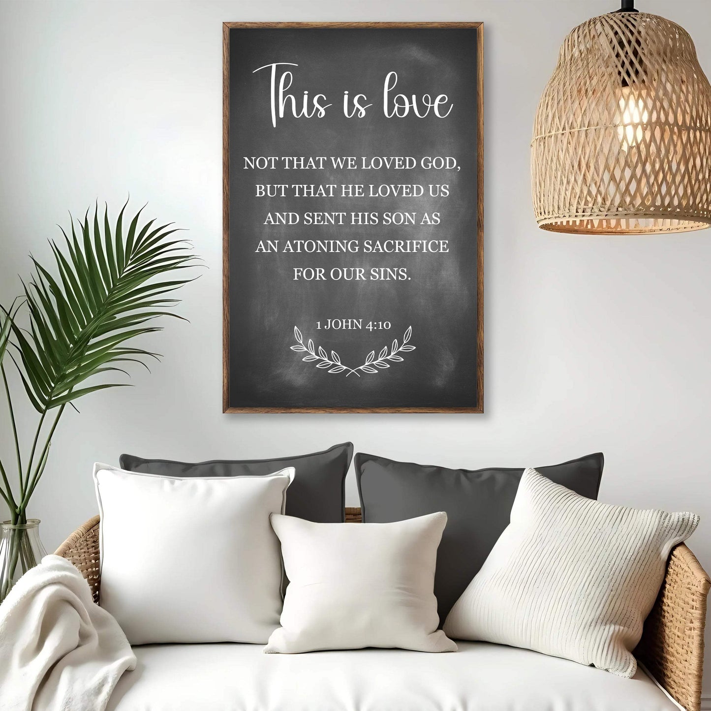 This Is Love - 1 John 4:10 Faith Sign - Tailored Canvases - Flyclothing LLC