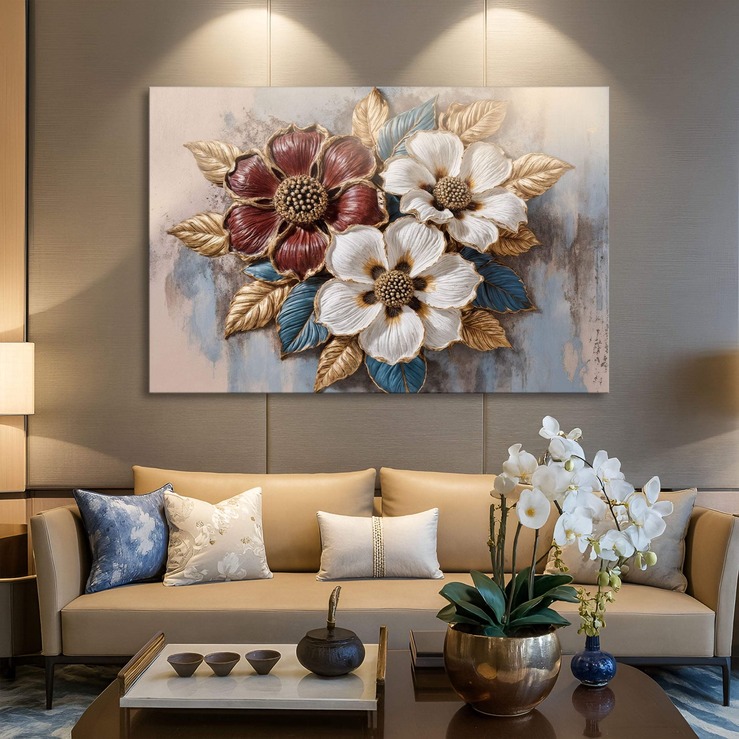 Floral Symphony Wall Art II - Tailored Canvases - Flyclothing LLC